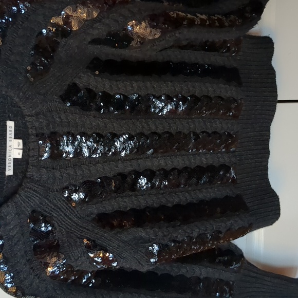 Veronica Beard Yola Wool Blend Sequin Sweater - Picture 3 of 13